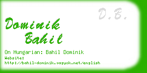 dominik bahil business card